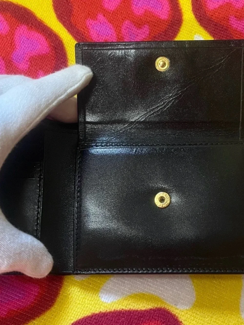 MCM Black Bifold Men's Wallet Logo Pattern Credit Card Folding Theme Logo